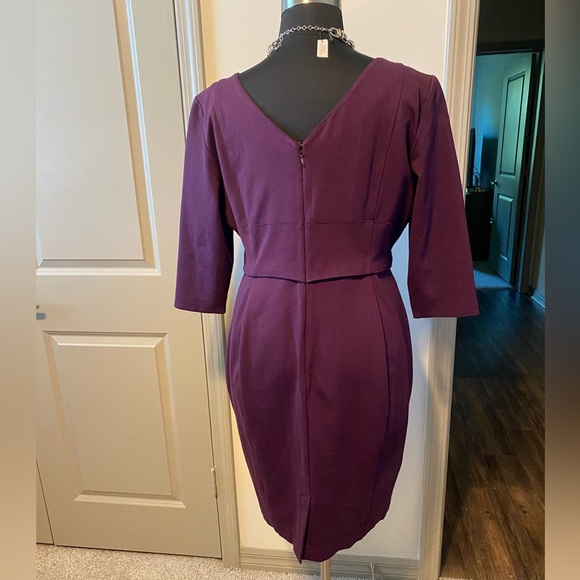 Purple dress with lace front - Picture 2 of 2